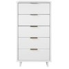 Manhattan Comfort Granville Tall 23.62 Narrow Dresser in White DR-5001